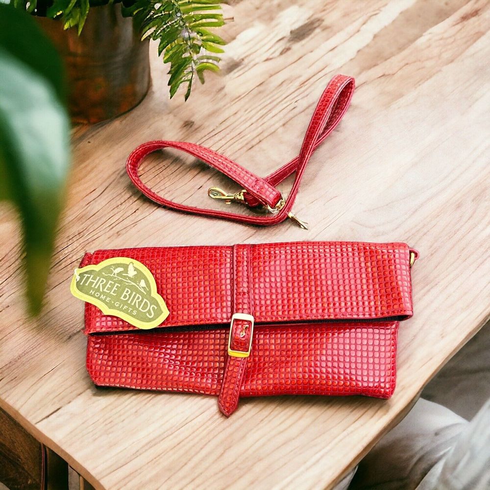 Jazz Burgundy Wallet NWT With Removable Shoulder Strap NWT Three Birds Seattle